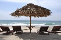 Praia em Mancora, no litoral norte do Peru